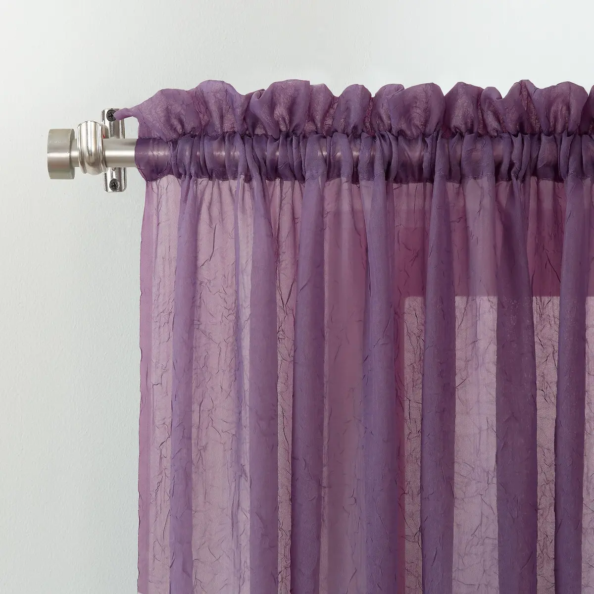 No. 918 Erica Crushed Sheer Voile Curtain Panel 51" x 95" | Elegant Sheer Privacy Layer - view 2