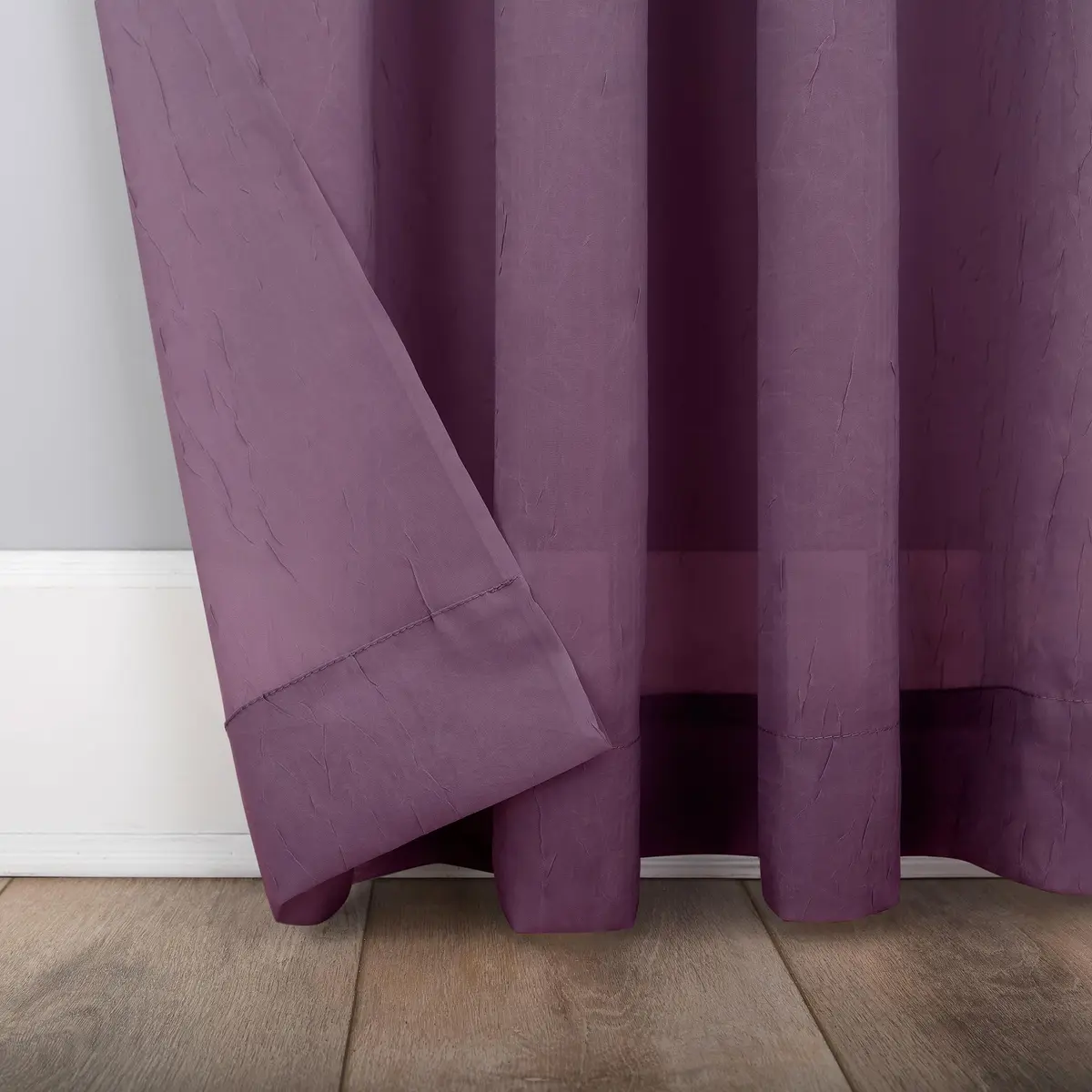No. 918 Erica Crushed Sheer Voile Curtain Panel 51" x 95" | Elegant Sheer Privacy Layer - view 4