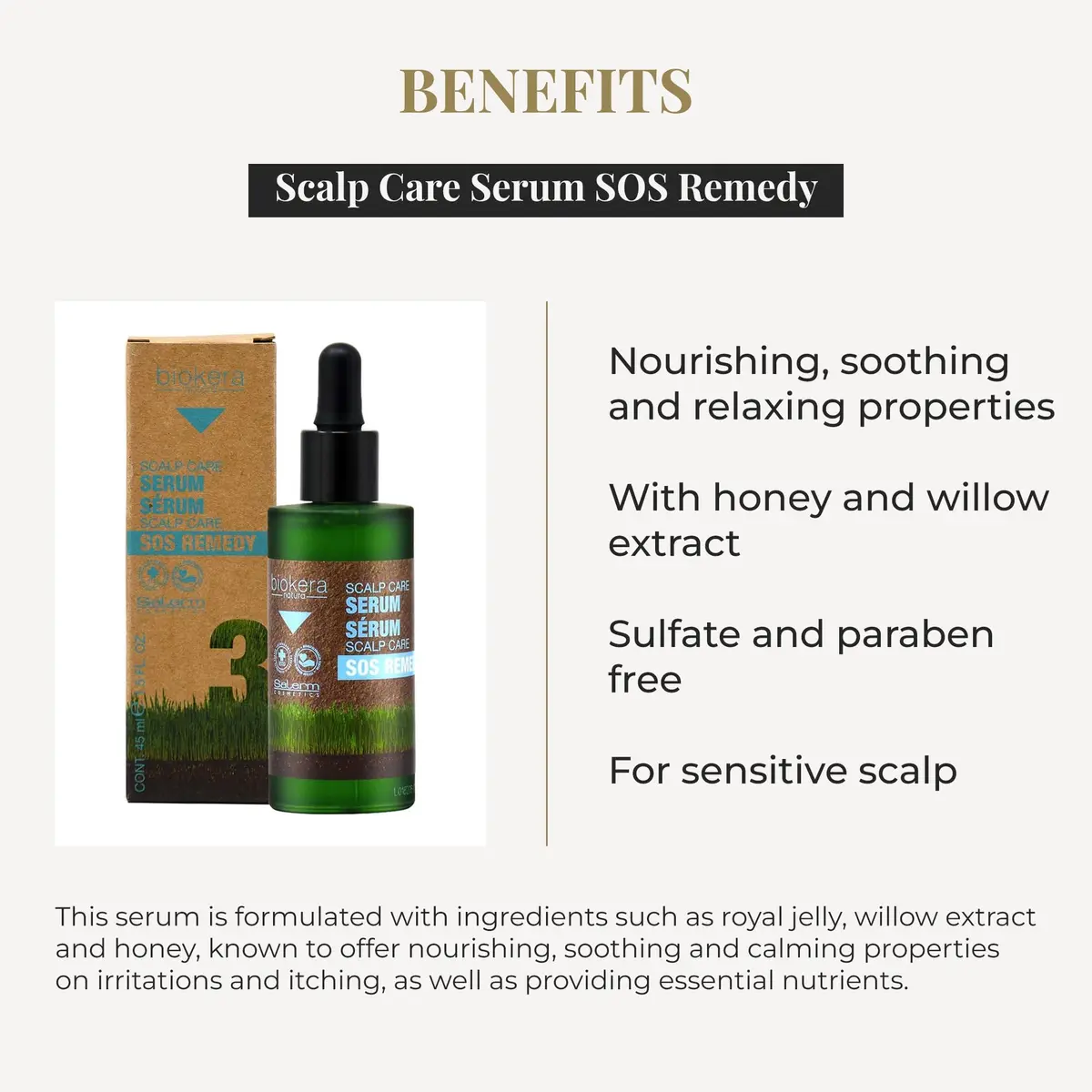 Salerm Sensitive Scalp Serum 45 ml | Nourishing & Soothing Formula for Sensitive Scalps - view 3