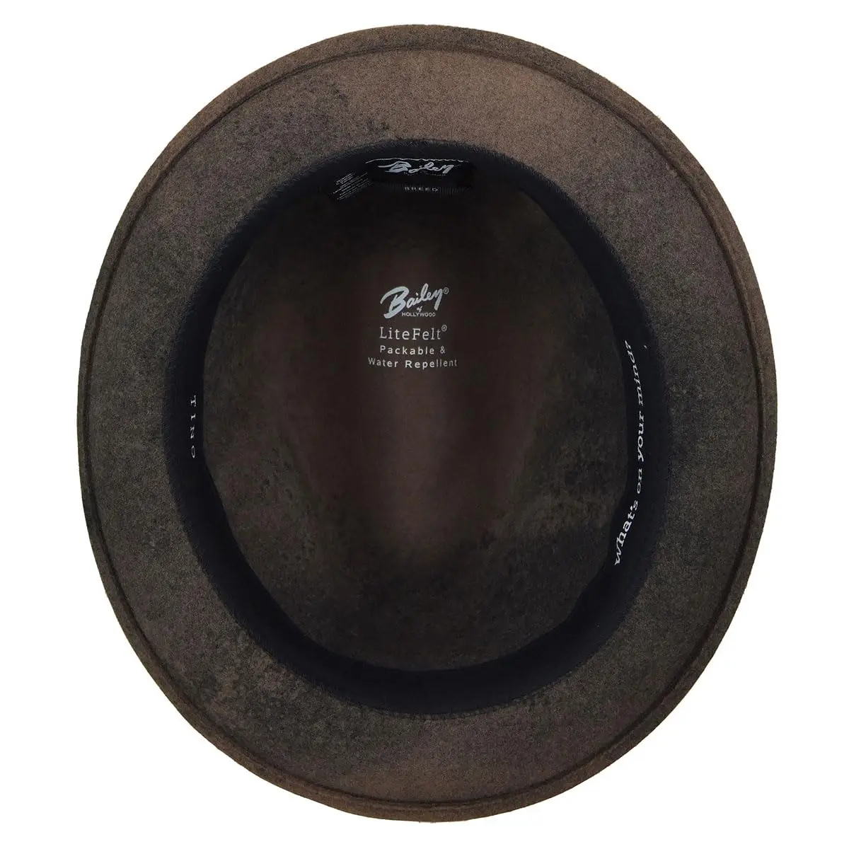 Bailey Tino Fedora Trilby Hat, Taupe Swirl, XXL | Water Resistant & Shape Retentive - view 4
