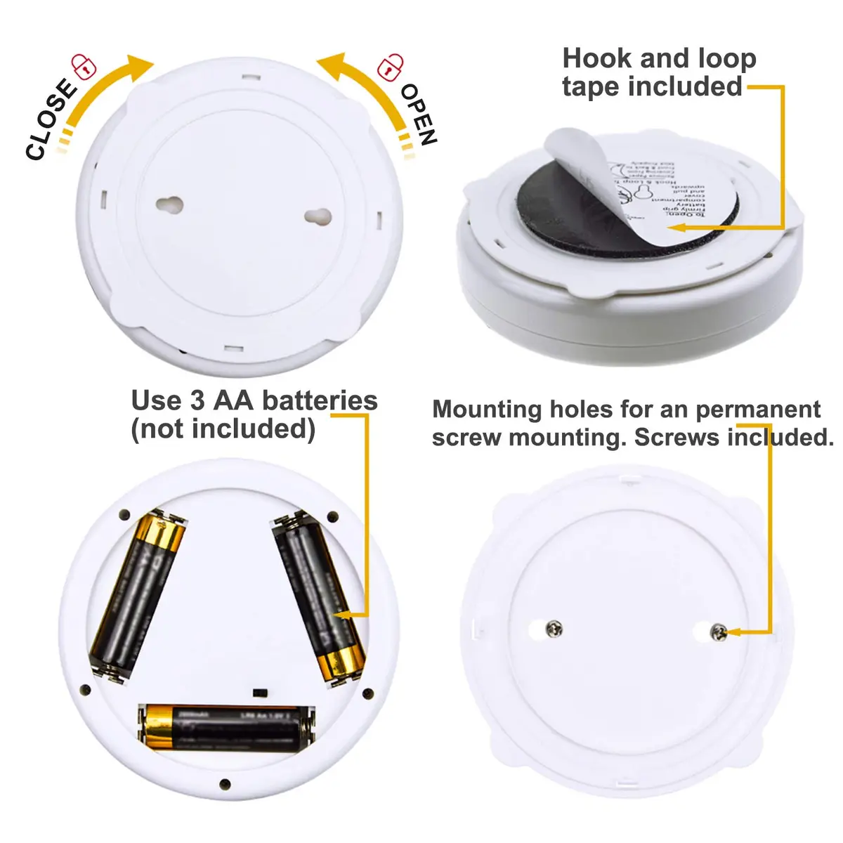 HONWELL Wireless Spotlight Battery Operated LED Puck Lights 2-Pack | Adjustable Direction for Artwork - view 5