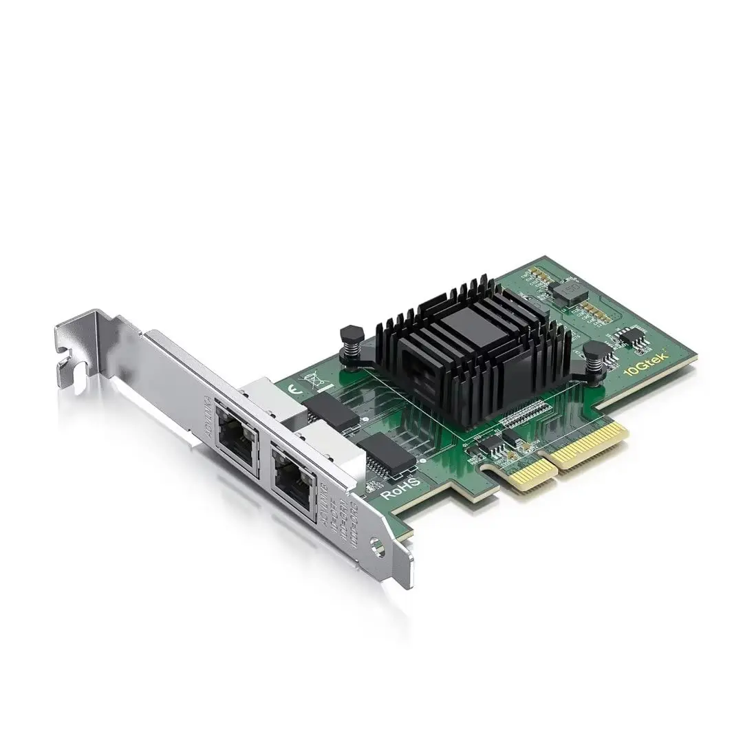 10Gtek Gigabit Ethernet Network Card I350-GE-2T-X4 Dual RJ45 Ports 1Gbps PCIe 2.0 X4 | Intel I350AM2 Controller - view 7