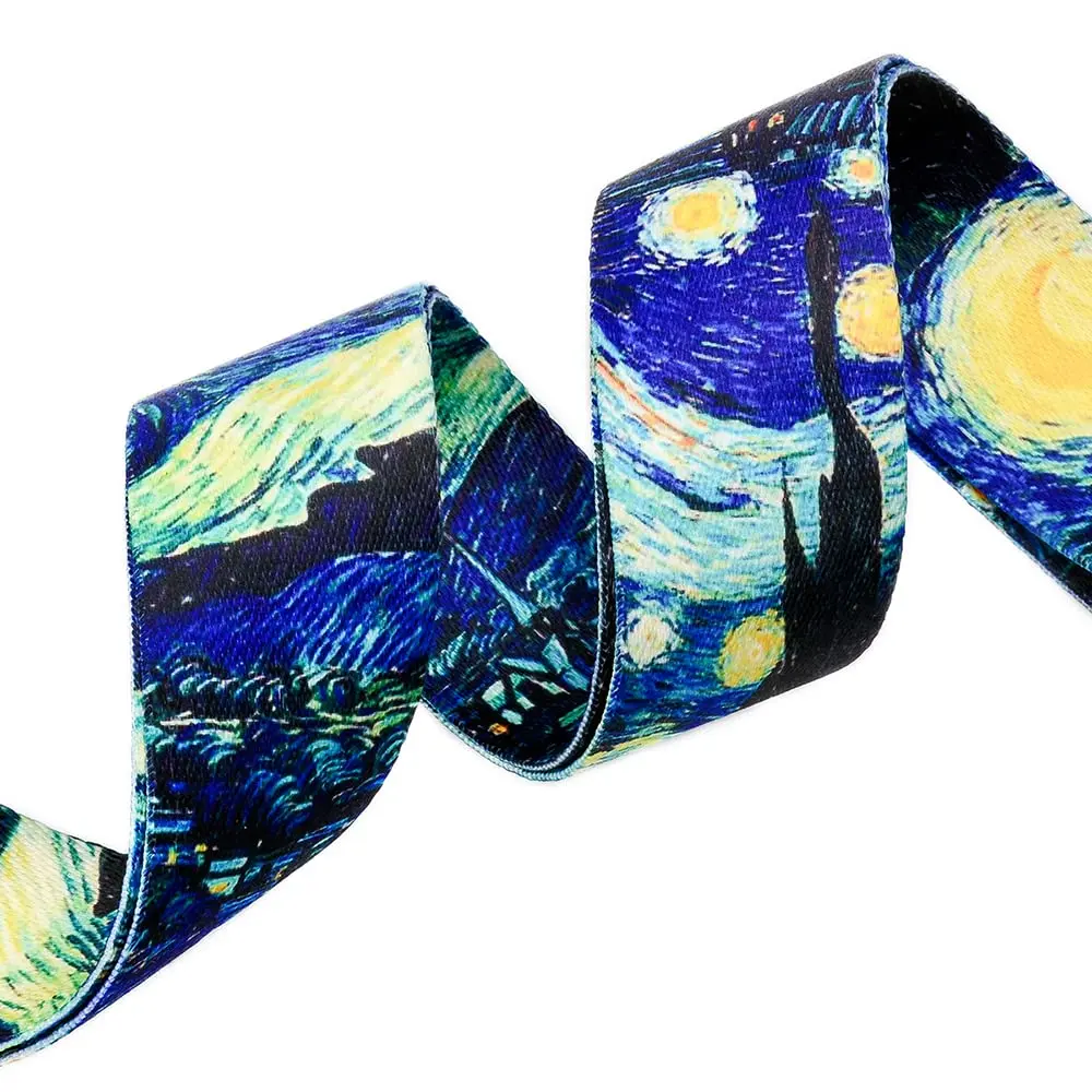 BestSounds Van Gogh Starry Night Guitar Strap Includes Strap Button & 2 Strap Locks, Adjustable Guitar Shoulder Strap For Bass, Electric & Acoustic Guitar - view 2