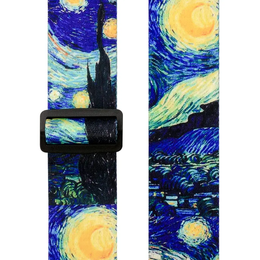 BestSounds Van Gogh Starry Night Guitar Strap Includes Strap Button & 2 Strap Locks, Adjustable Guitar Shoulder Strap For Bass, Electric & Acoustic Guitar - view 4