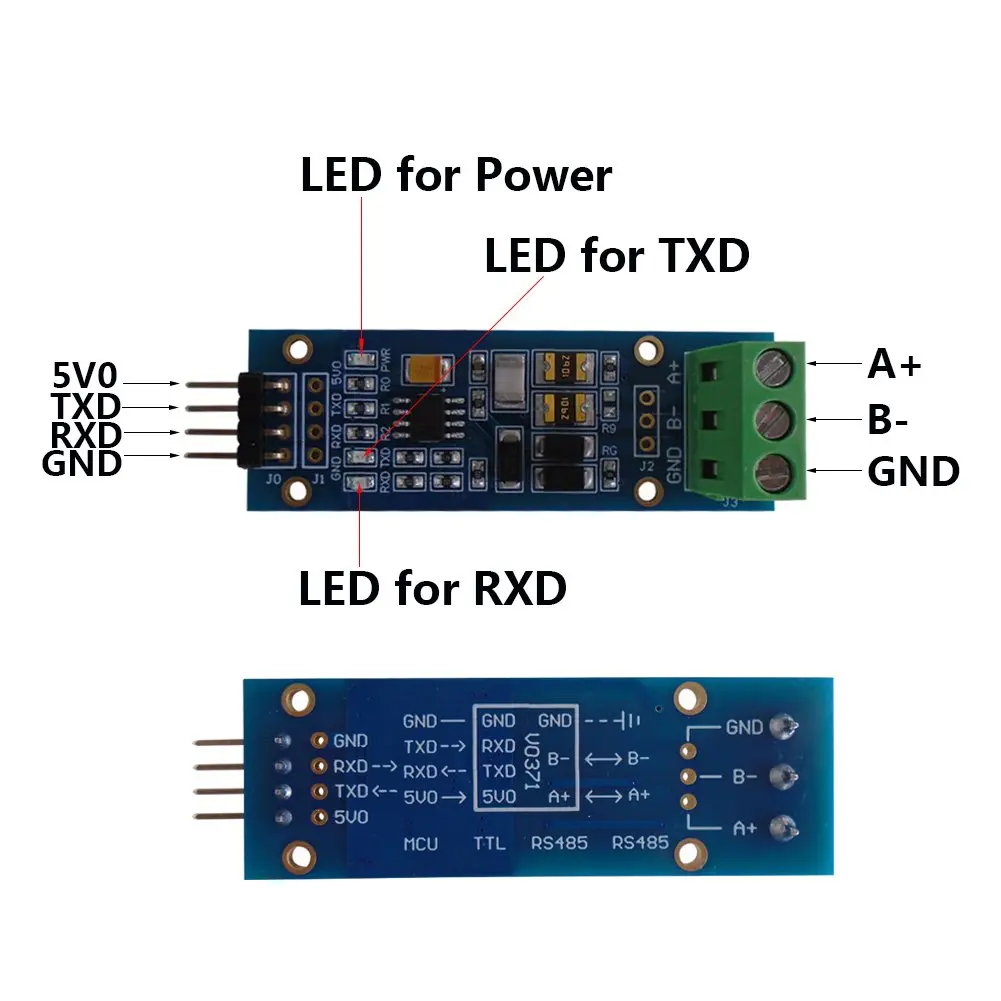 DSD TECH SH-U12 RS485 to TTL 5V Board with MAX13487 Chip for Raspberry Pi Arduino and Other MCU - view 2