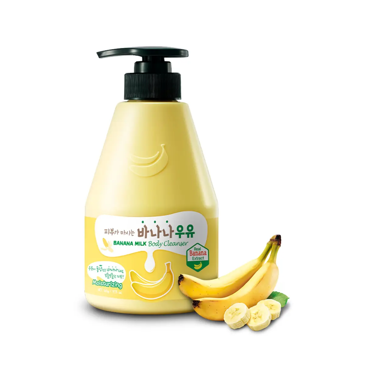 Kwailnara Banana Milk Body Wash 560ml (19.75 Fl Oz) | Korean Cleanser for Soft, Hydrated Skin - main product image