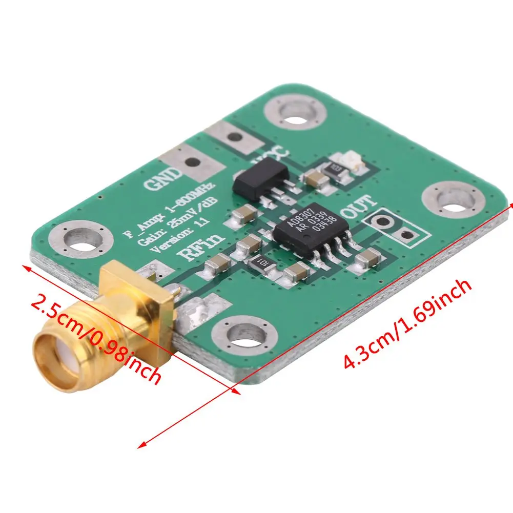 Walfront RF Signal Power Meter Logarithmic Detector -74dBm to 18dBm | 1MHz-600MHz Frequency Range - view 2