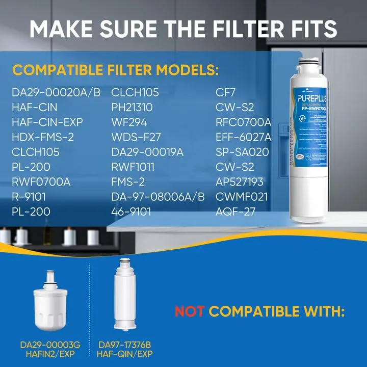 PUREPLUS RWF0700A Water Filter Replacement for Samsung HAF-CIN/EXP | NSF Certified, 3 Pack - view 3