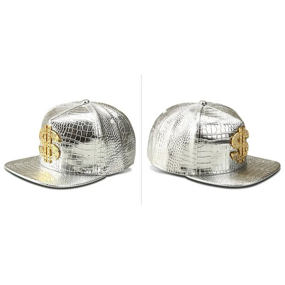 Wikavanli Silver Hip Hop Hat with Flat Brim and Snapback Closure | Adjustable for Men and Women - view 3