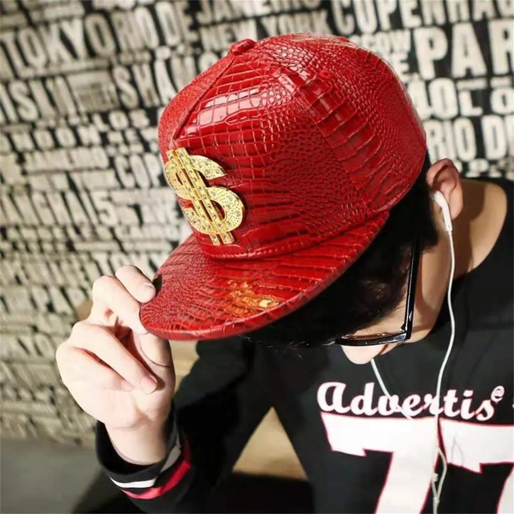 Wikavanli Red Hip Hop Hat Flat-Brimmed Rock Cap Adjustable Snapback for Men and Women - view 5