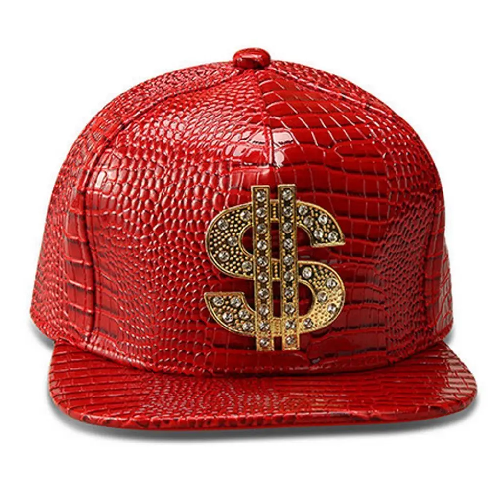 Wikavanli Red Hip Hop Hat Flat-Brimmed Rock Cap Adjustable Snapback for Men and Women - view 2