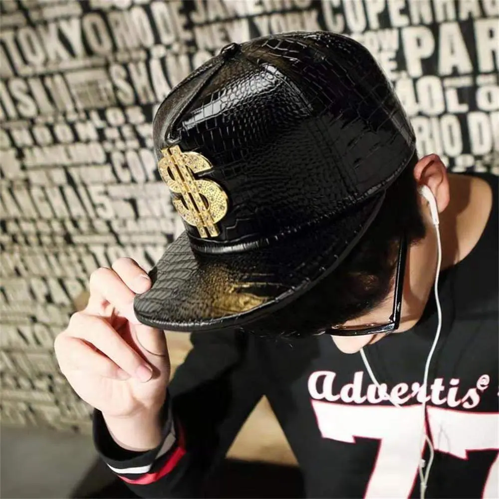 Wikavanli Black Hip Hop Hat Flat-Brimmed Rock Cap Adjustable Snapback for Men and Women - view 5