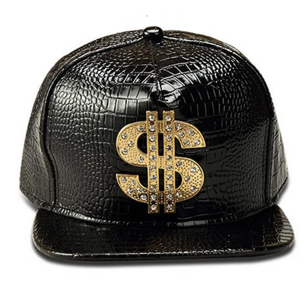 Wikavanli Black Hip Hop Hat Flat-Brimmed Rock Cap Adjustable Snapback for Men and Women - view 2