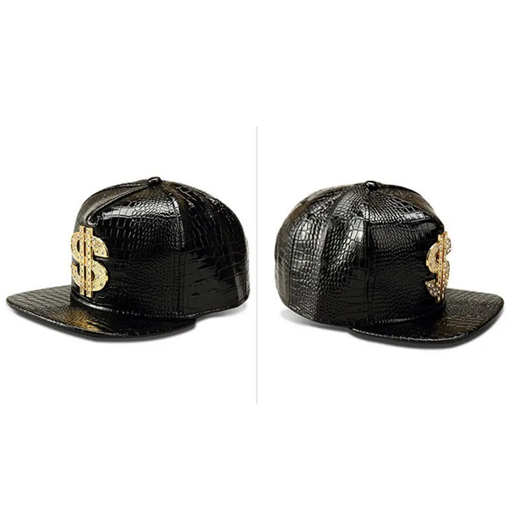 Wikavanli Black Hip Hop Hat Flat-Brimmed Rock Cap Adjustable Snapback for Men and Women - view 3