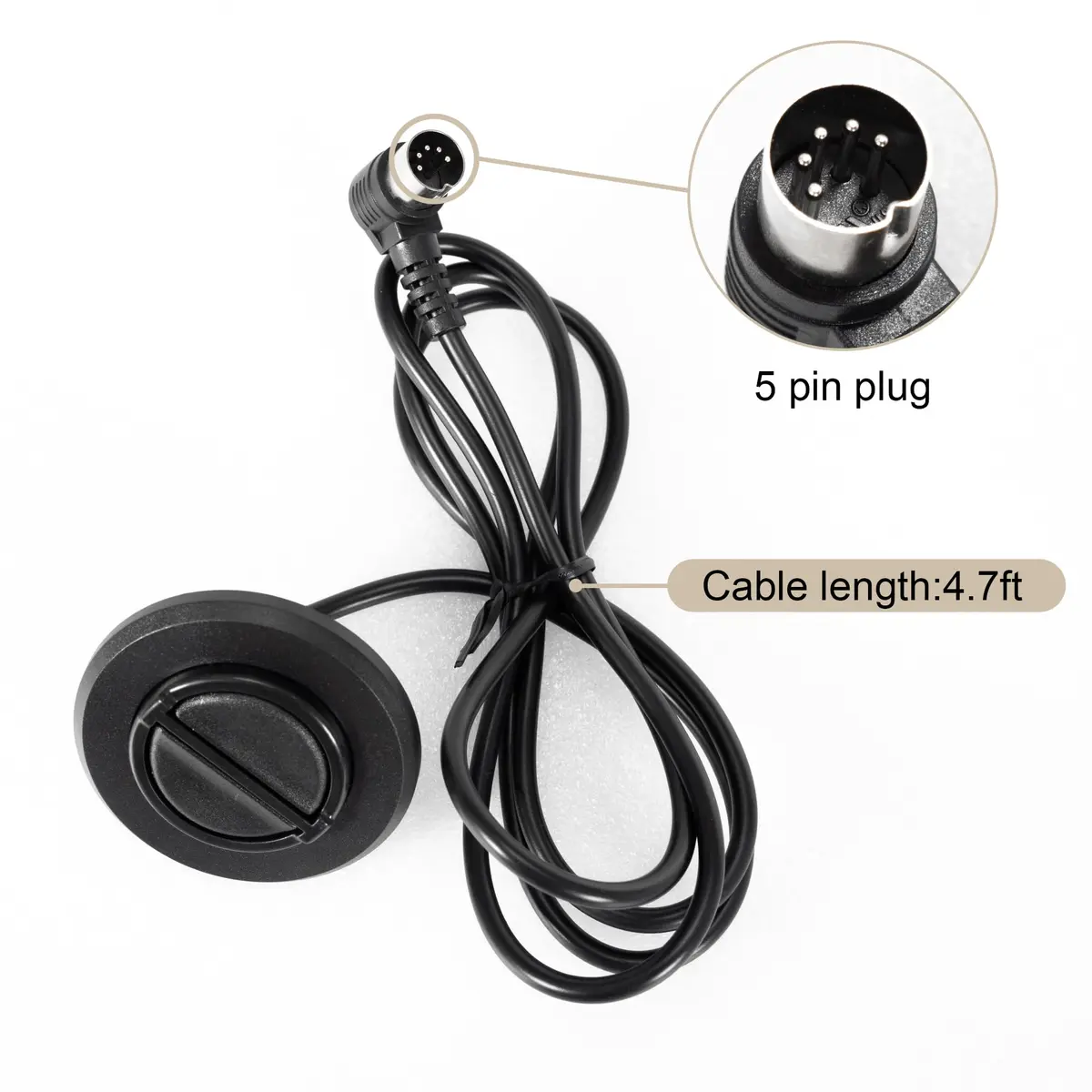 Fromann 2-Button 5-Pin Round Recliner Hand Control Switch 13.7cm (5.4in) | Easy Fix for Power Lift Chairs - view 5