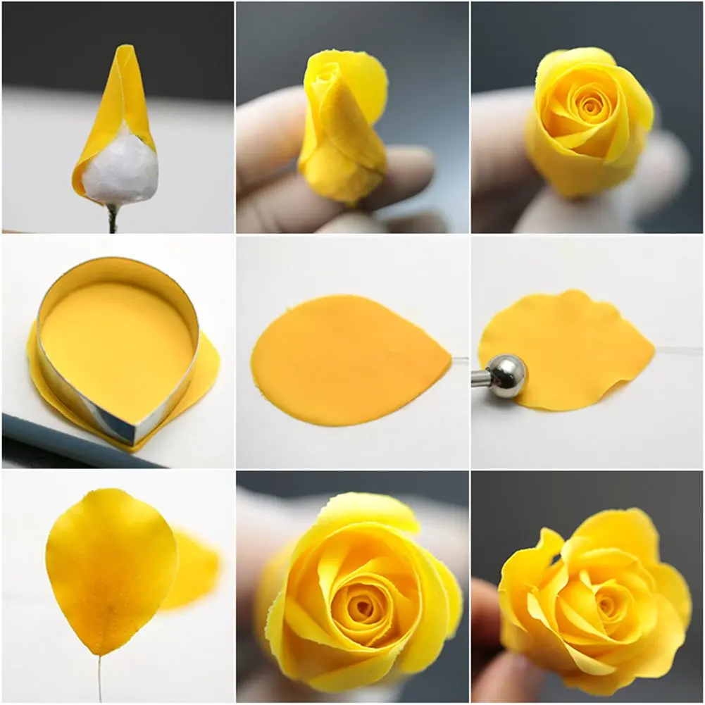 KALAIEN 23pcs Rose Petal Cutter Set for Fondant & Gum Paste | Stainless Steel Flower Moulds - view 7