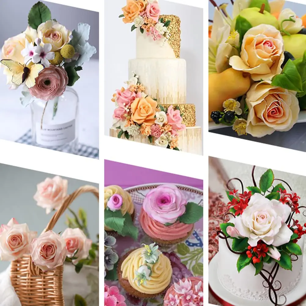 KALAIEN 23pcs Rose Petal Cutter Set for Fondant & Gum Paste | Stainless Steel Flower Moulds - view 9