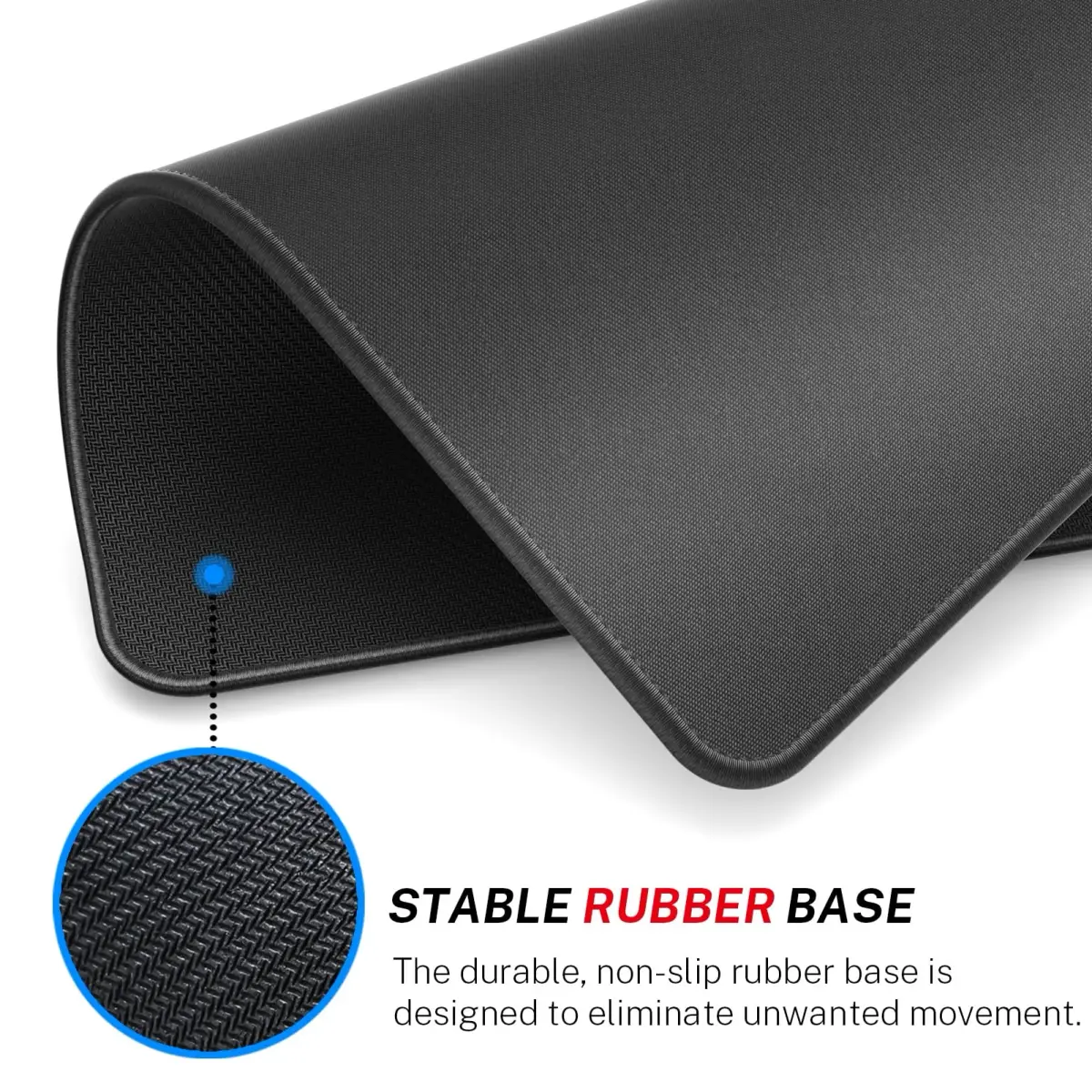 MROCO Essential Office & Gaming Mouse Pad 8.5 x 11 Inches Black | Smooth Glide & Precise Tracking - view 4