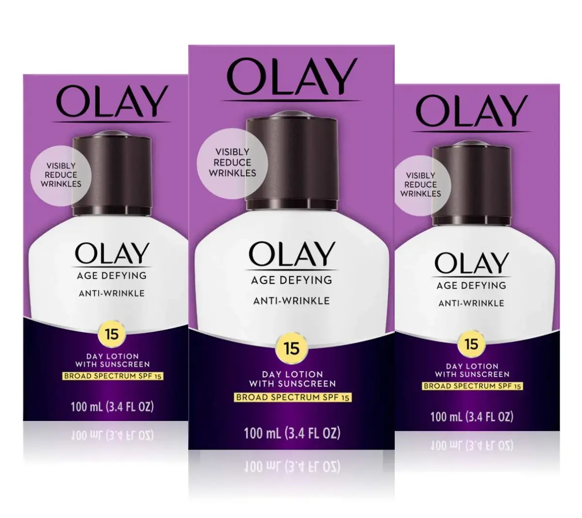 Olay Age Defying Anti-Wrinkle Day Face Lotion with Sunscreen SPF 15, 10.2 fl oz (307 ml) | Hydrates & Protects Skin - main product image