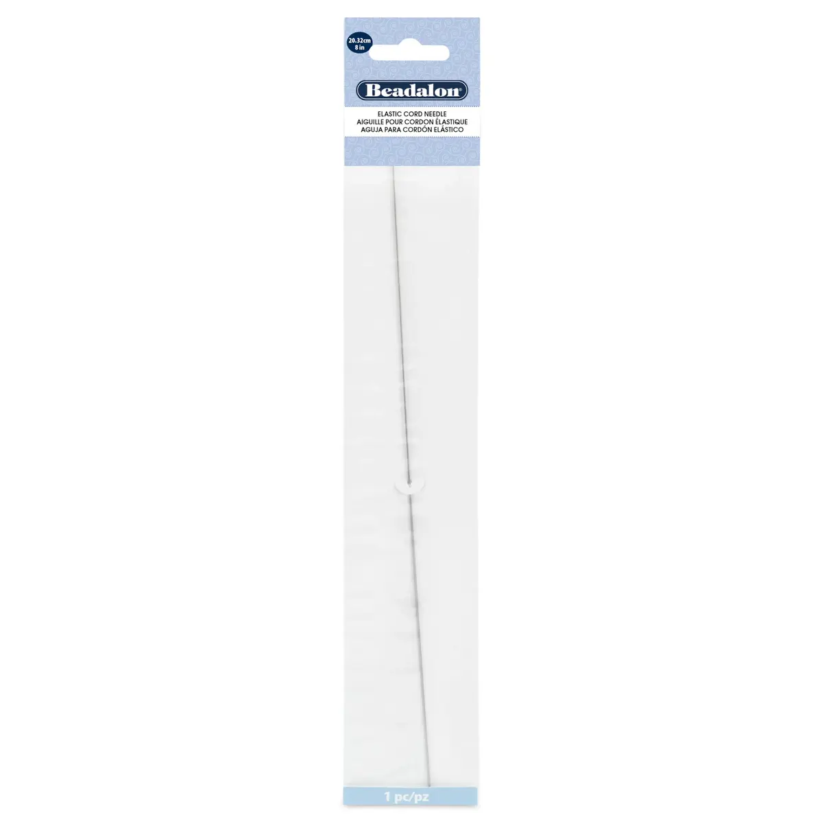 Beadalon Elastic Cord Beading Needle 8 inches | Easy Threading Tool for Jewelry Making - main product image