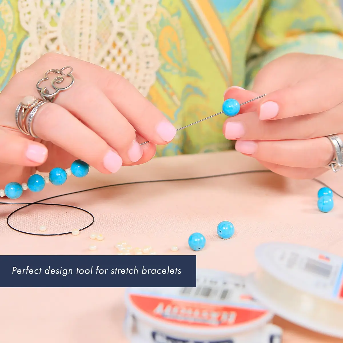 Beadalon Elastic Cord Beading Needle 8 inches | Easy Threading Tool for Jewelry Making - view 6