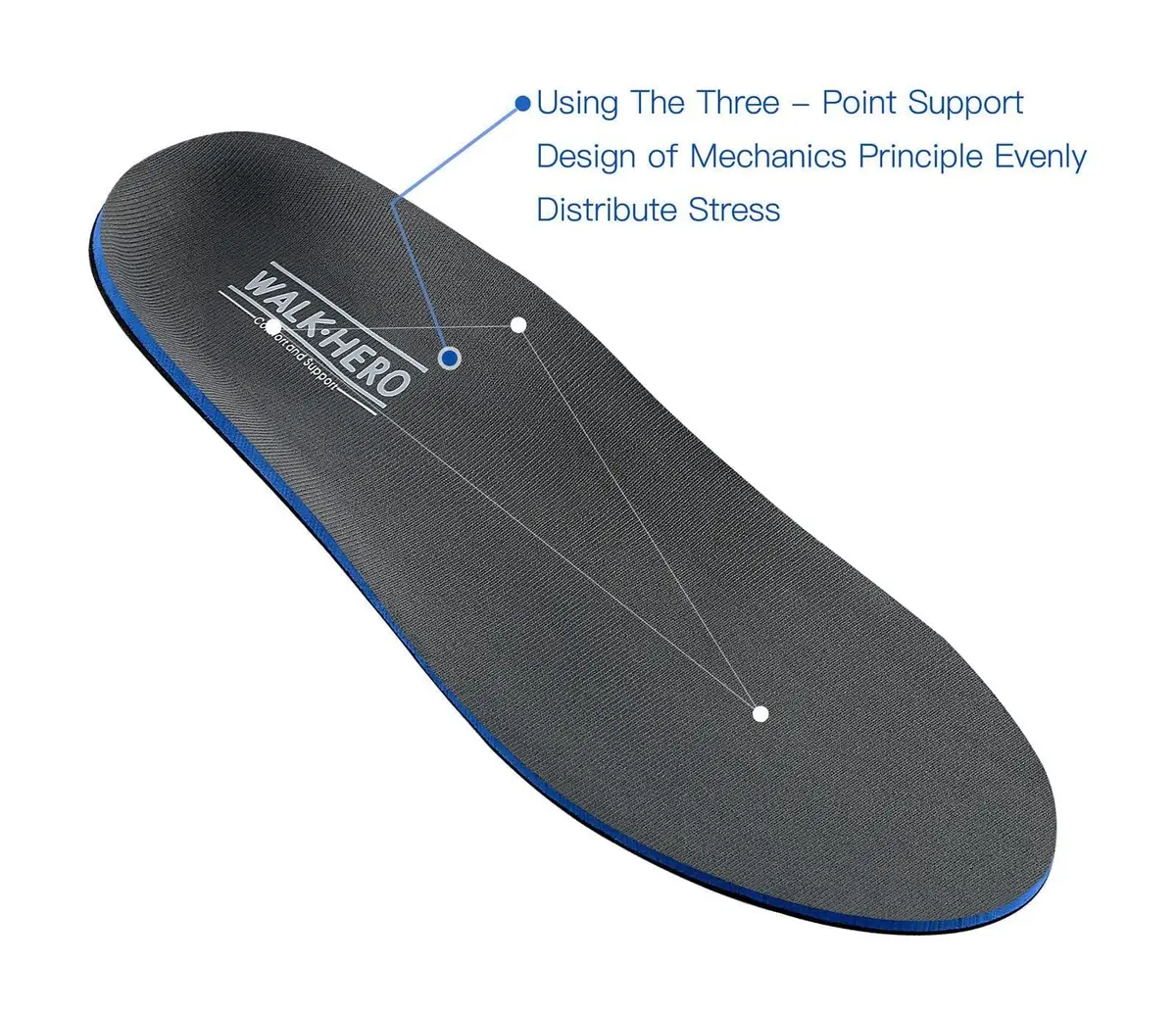 WALK·HERO COMFORT AND SUPPORT Arch Supports for Plantar Fasciitis, Mens 12-12 1/2 | Womens 14-14 1/2 | FDA Approved - view 2