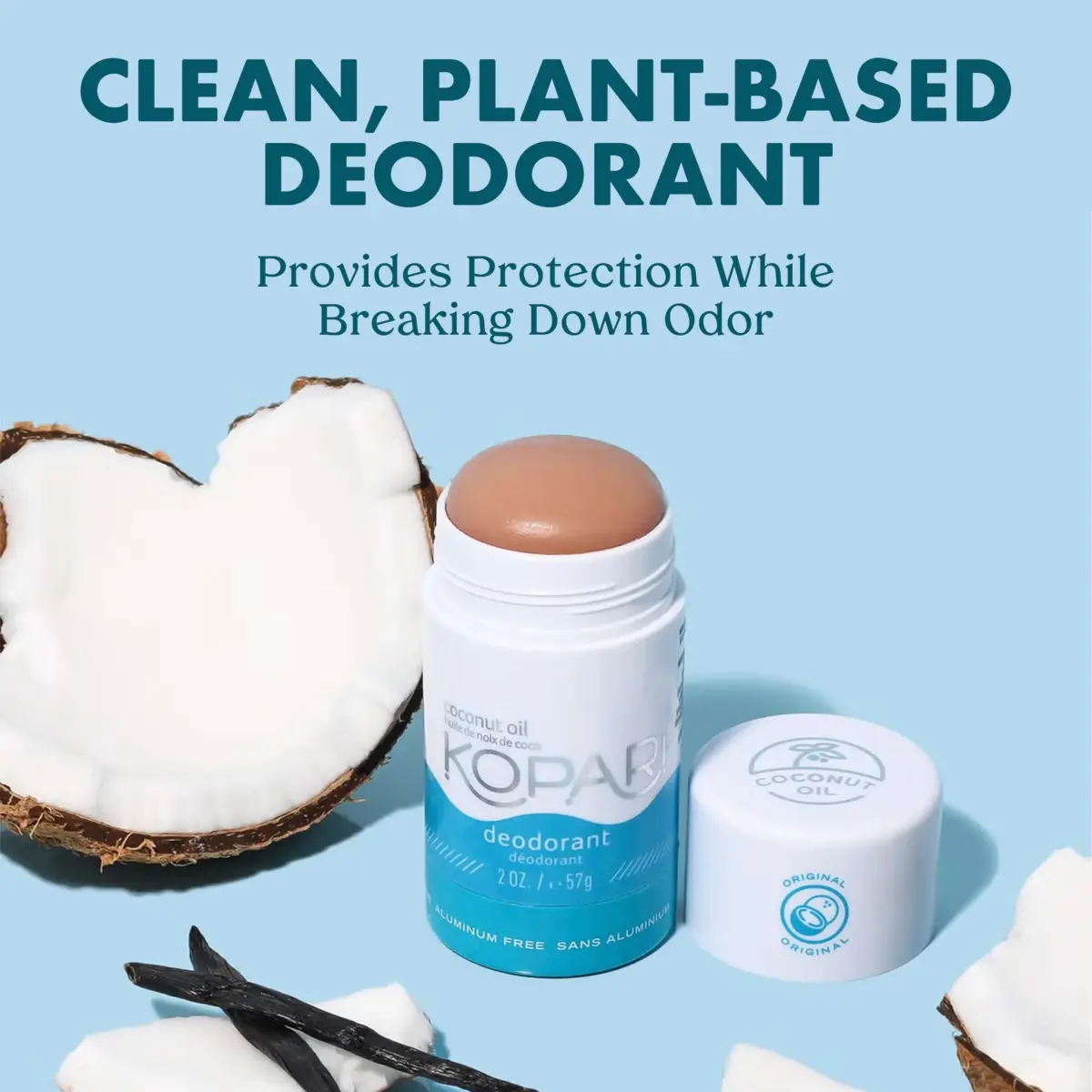 Kopari Aluminum Free Coconut Deodorant Stick 57ml (2 Fl Oz) | Plant-Based Odor Protection - view 2
