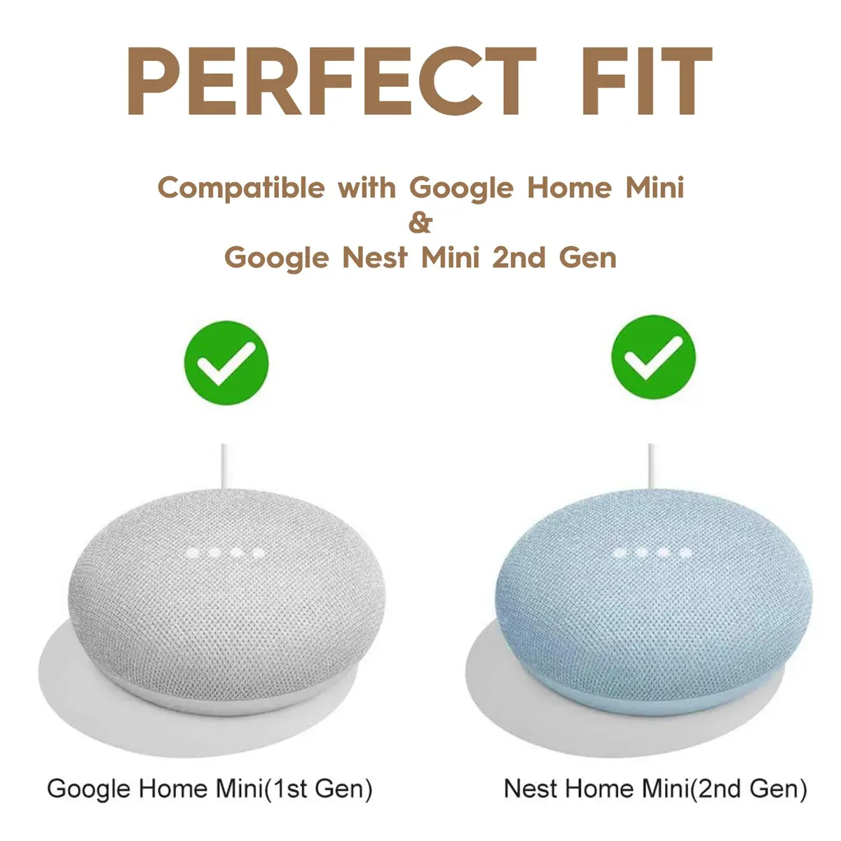 AMORTEK Wall Mount for Google Nest Mini & Home Mini, Cord Management, 1 Pack - view 4