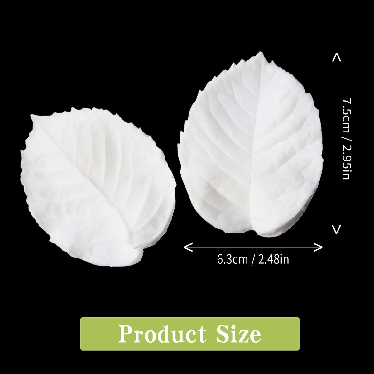 KALAIEN Leaf Petal Veiner Gum Paste Mold 2.5" | Food-Grade Silicone for Cake & Chocolate Decor - view 2