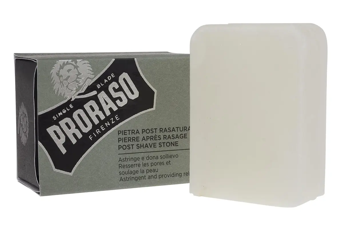 Proraso Post-Shave Stone, Natural Alum Block, 1 Count | Soothes & Protects Skin - main product image