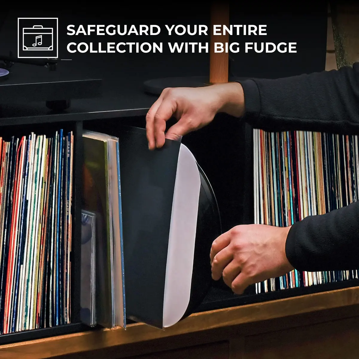 Big Fudge 12" Vinyl Record Inner Sleeves 50 Pack | Heavyweight Acid-Free Paper LP Covers (30.5cm x 30.5cm) - view 5