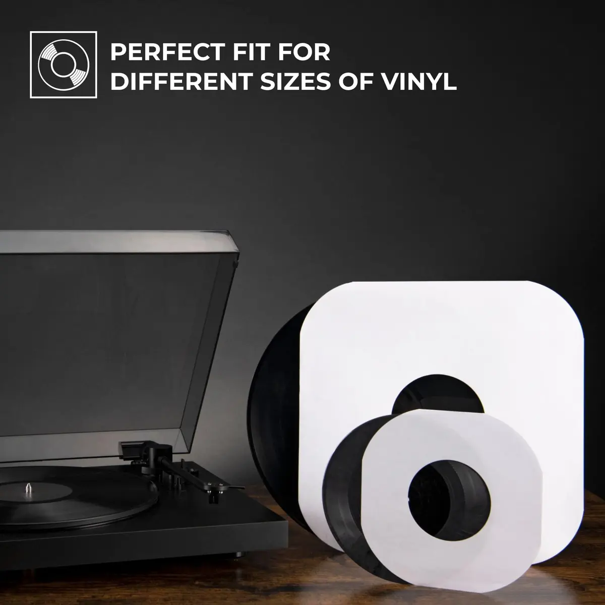Big Fudge 12" Vinyl Record Inner Sleeves 50 Pack | Heavyweight Acid-Free Paper LP Covers (30.5cm x 30.5cm) - view 4