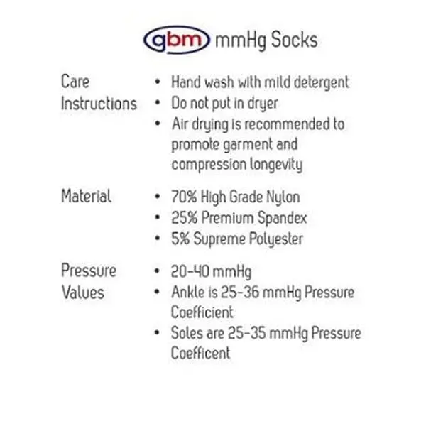 GBM Compression Foot Sleeves White Medium | Plantar Fasciitis Pain Relief & Support - view 3