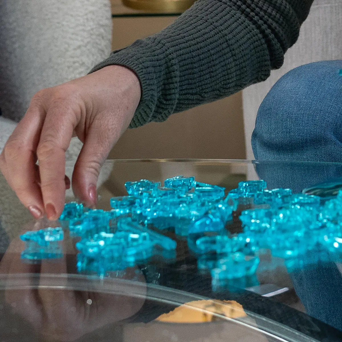 Bepuzzled Disney Cinderella Castle Crystal 3D Puzzle Deluxe, 71-Piece, Ages 12+ | Translucent Crystal Build - view 6