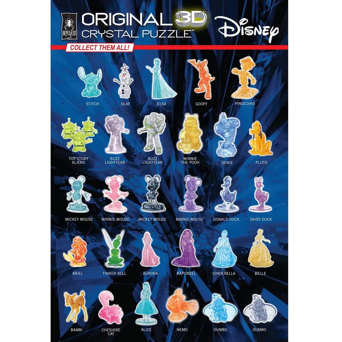 Bepuzzled Disney Cinderella Castle Crystal 3D Puzzle Deluxe, 71-Piece, Ages 12+ | Translucent Crystal Build - view 7