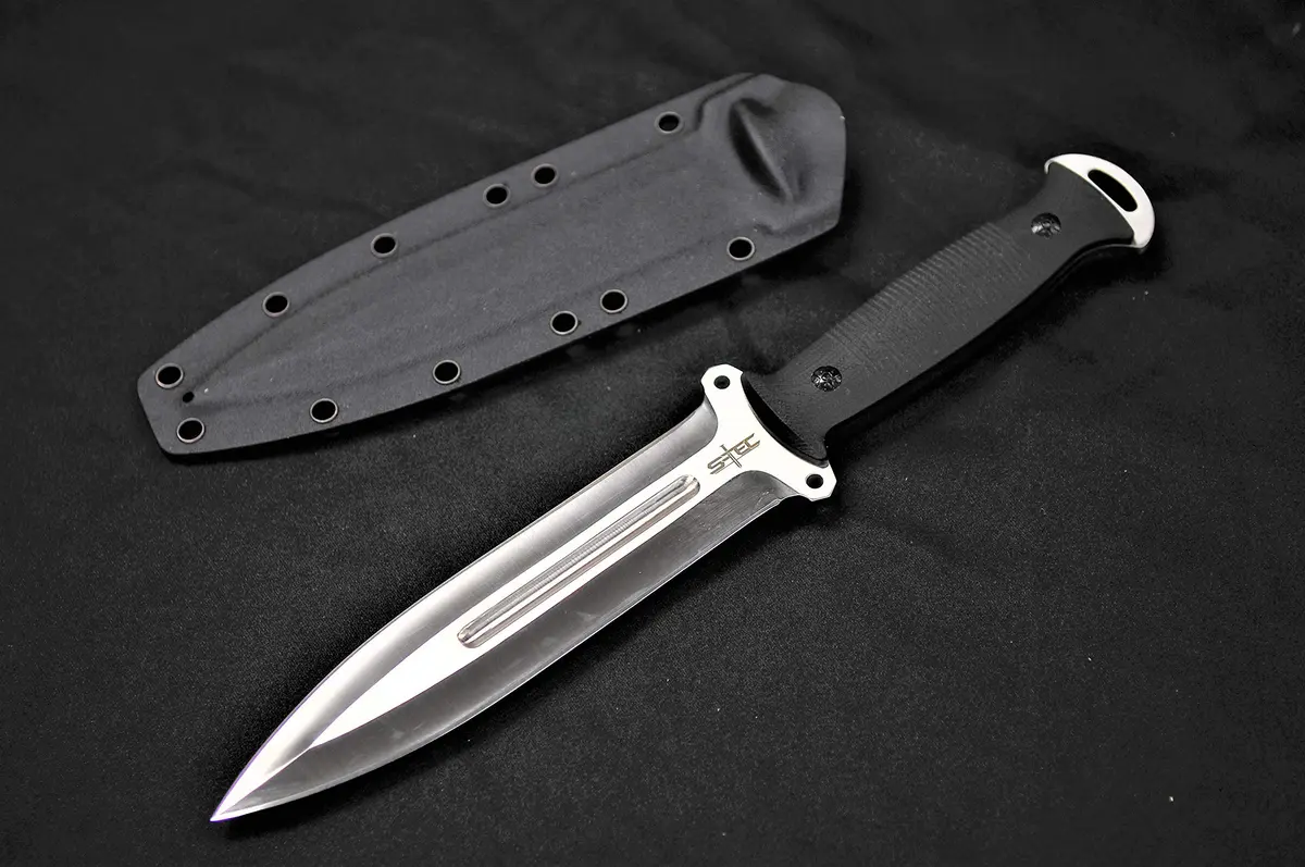 S-TEC Tactical Hunting Fixed Blade Knife 12in G10 Handle | Full Tang Stainless Steel - main product image