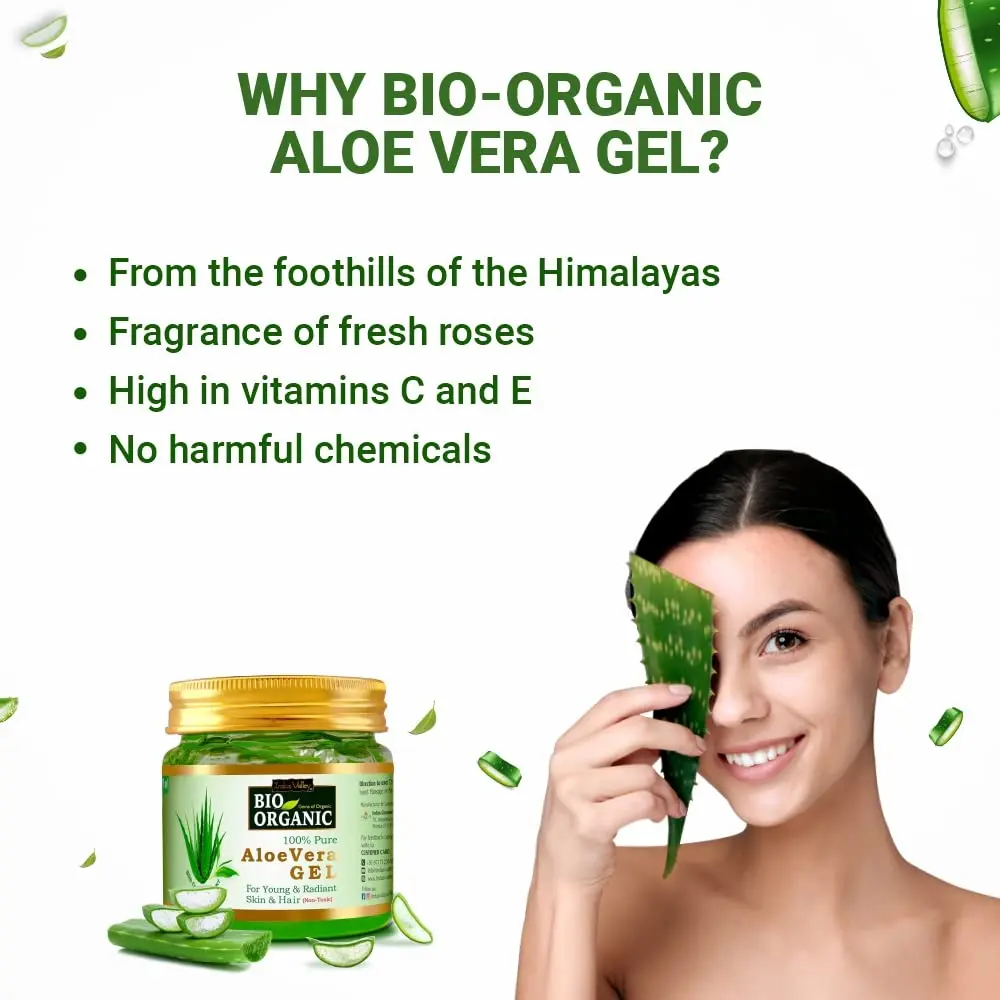 INDUS VALLEY Natural Tulsi Leaf Powder & Organic Aloe Vera Gel Combo | 100g Powder + 175ml Gel | Skin & Hair Care - view 5