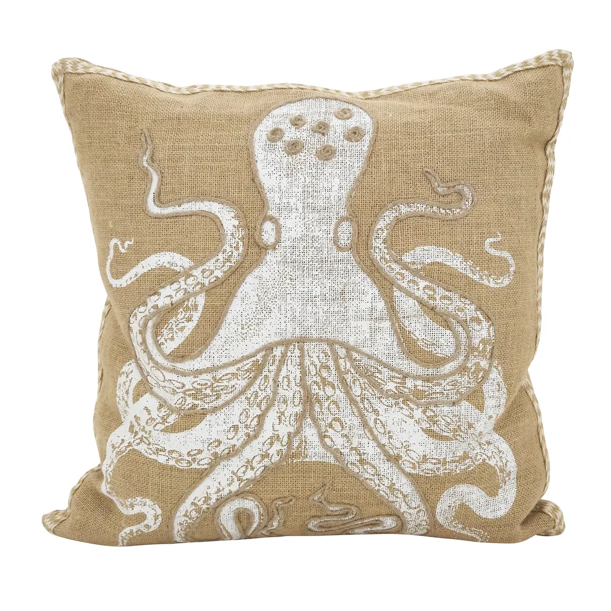 SARO LIFESTYLE Neptunian Collection Down Filled Octopus Throw Pillow 20" | Oceanic Decor - main product image