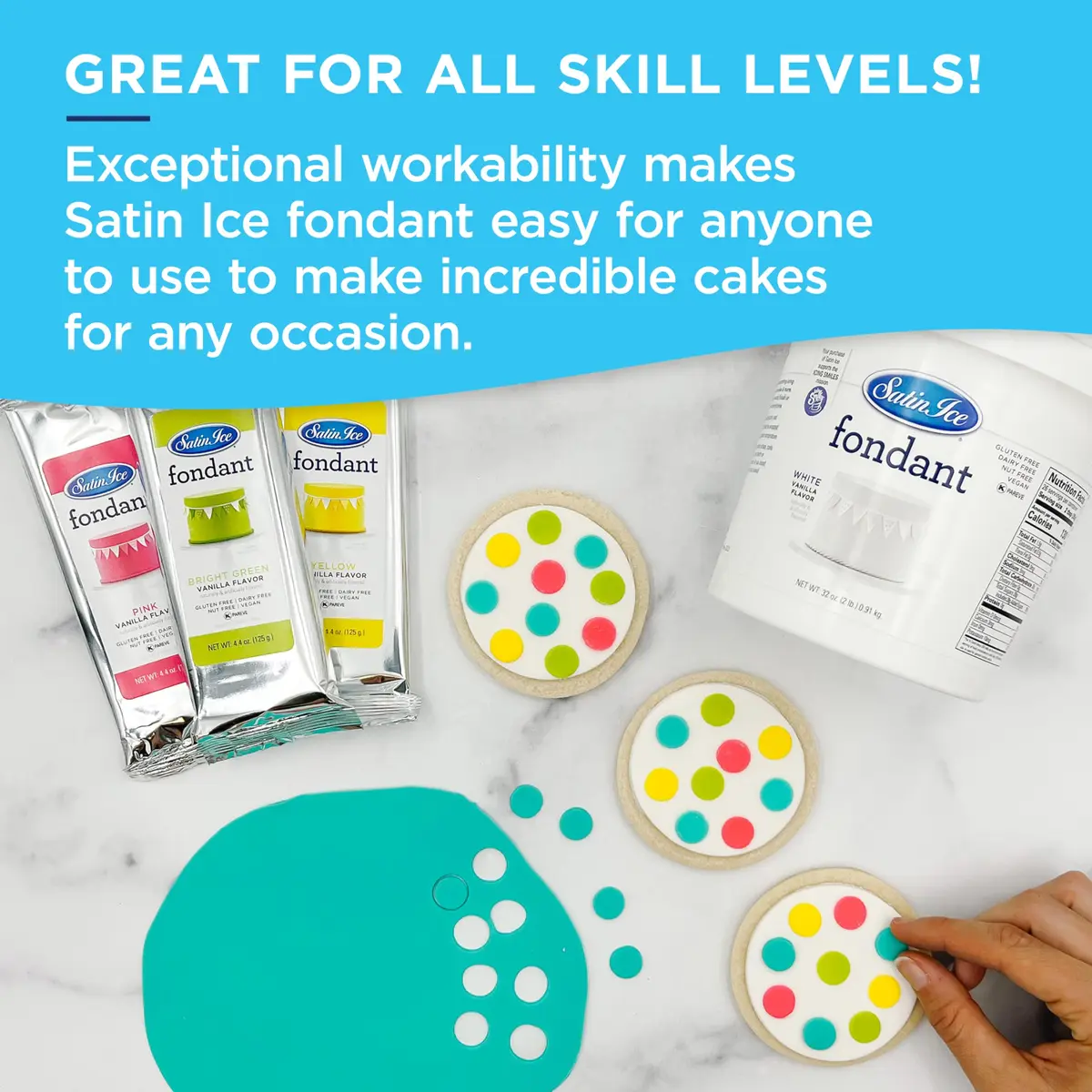 Satin Ice Fondant for Cake Decorating, Pink | Premium Quality, Gluten-Free, Dairy-Free, Nut-Free, 4.4 Oz - view 7
