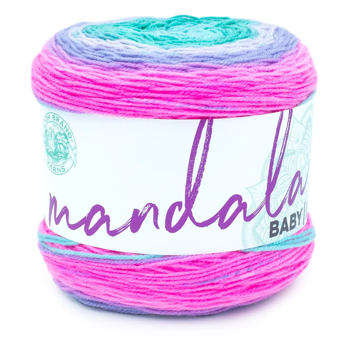 Lion Brand Mandala Baby Yarn Pixie Hollow | Bright Acrylic for Baby & Kids (70-120 chars) - main product image