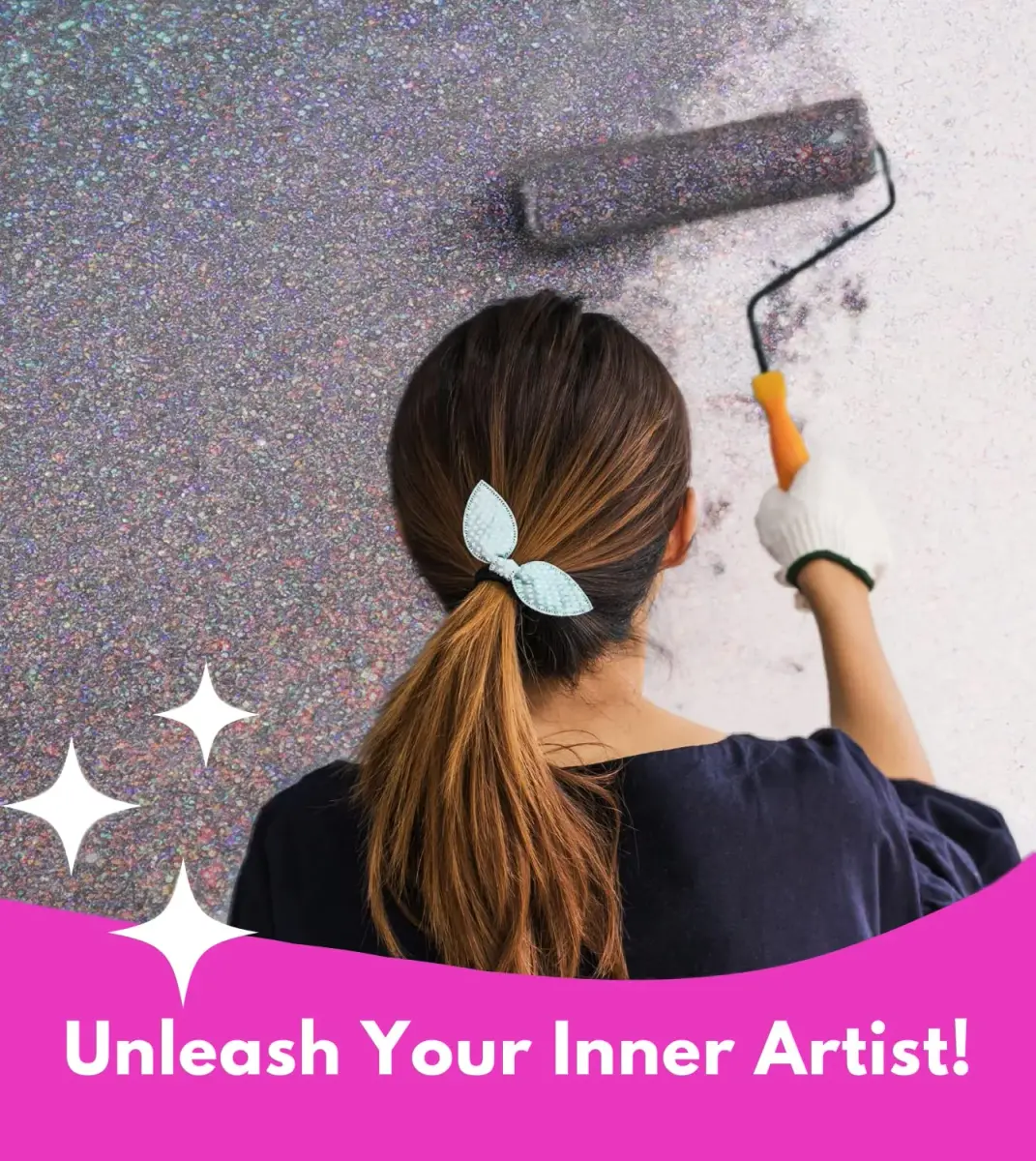 FBGC Holographic Silver Glitter Paint Additive 156 g (5.3 oz) | Adds Sparkle to Walls & Furniture - view 3