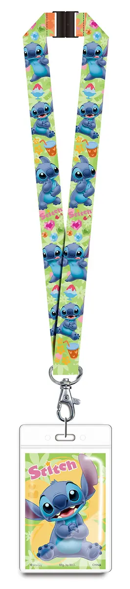 Disney Badge Holder 3" | Stitch Lanyard Novelty Toy for Office & School - main product image