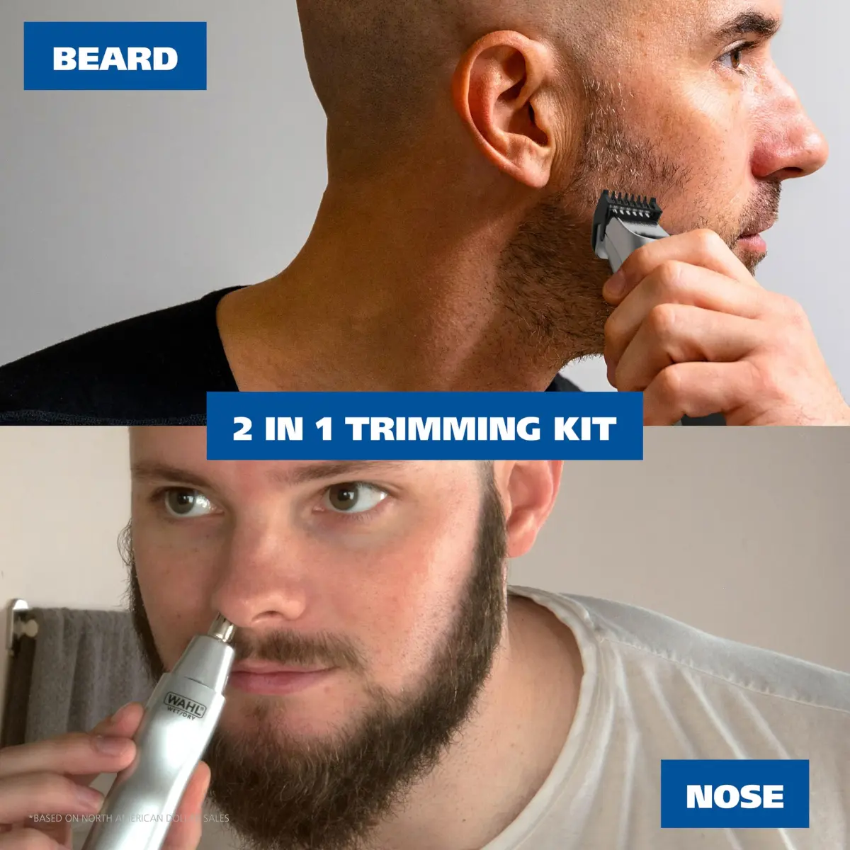 Wahl Groomsman Rechargeable Beard Trimmer Kit with Bonus Nose Trimmer | 14 Cutting Lengths, 60 Min Runtime - view 2