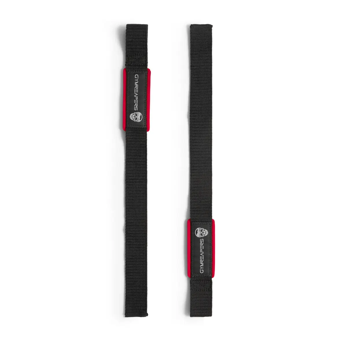 Gymreapers Lifting Wrist Straps with Neoprene Padding & 18" Cotton | Black/Red - view 4