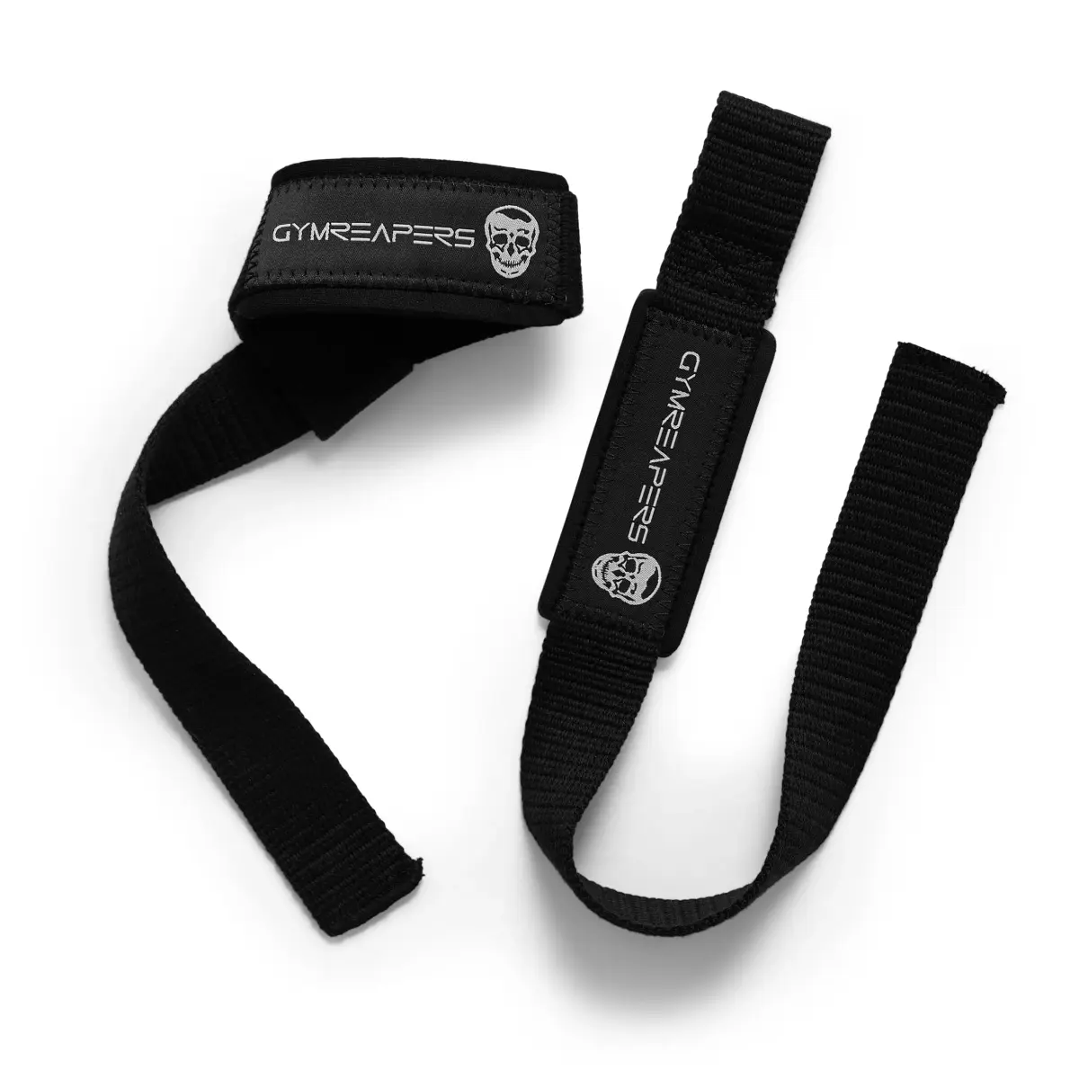 Gymreapers Lifting Wrist Straps for Weightlifting, Bodybuilding, Powerlifting, Strength Training, & Deadlifts - Padded Neoprene with 18" Cotton (Black) | 2 Pack - view 3