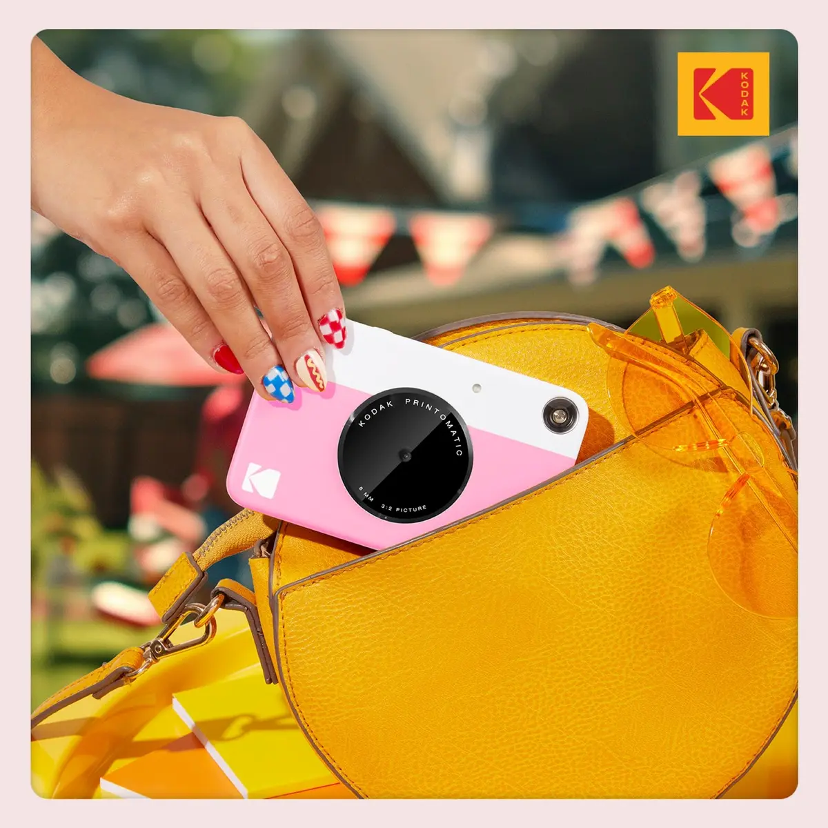 KODAK Printomatic Instant Print Camera Pink | 5MP Digital Camera with Zink Photo Paper & Sticky Back - view 6