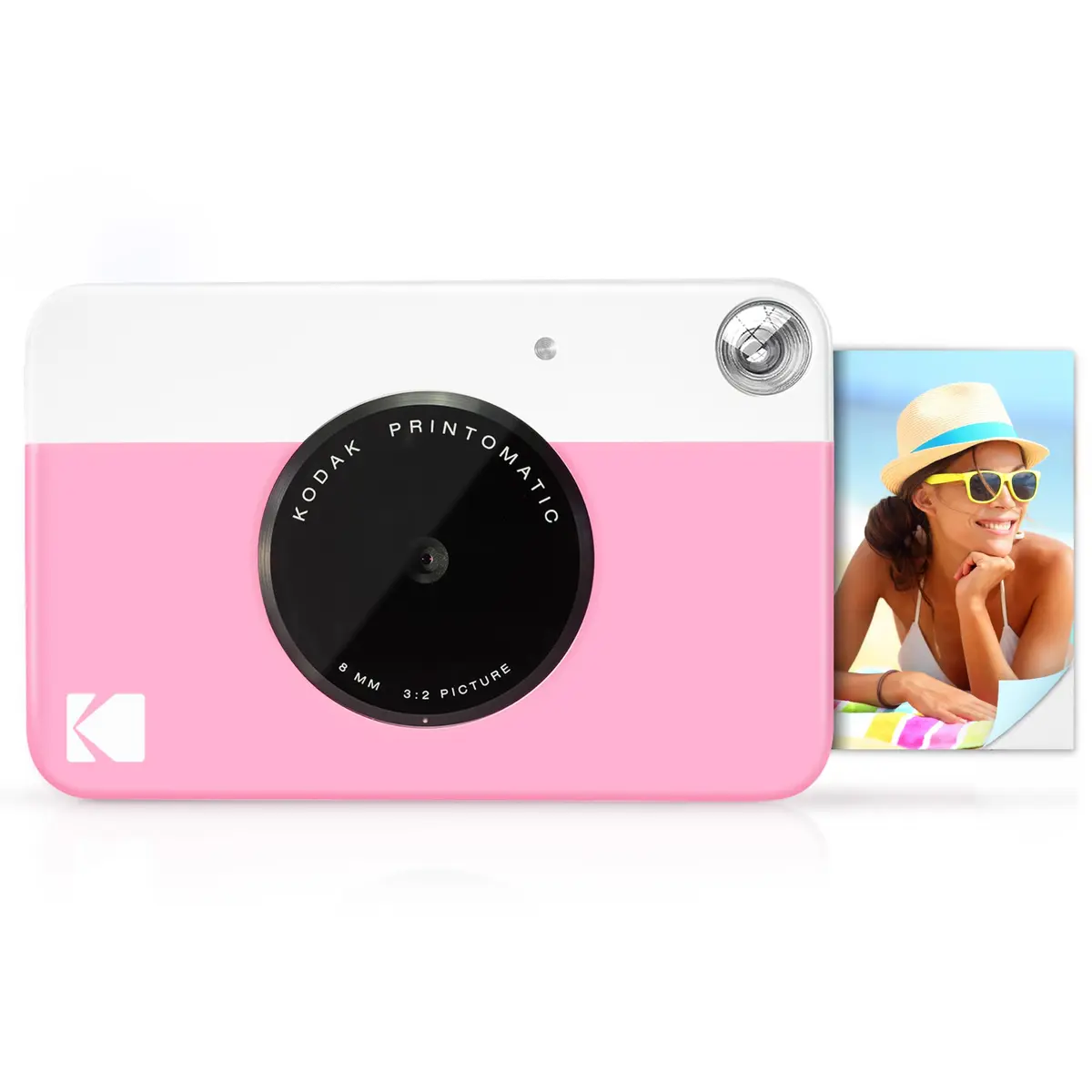 KODAK Printomatic Instant Print Camera Pink | 5MP Digital Camera with Zink Photo Paper & Sticky Back - main product image