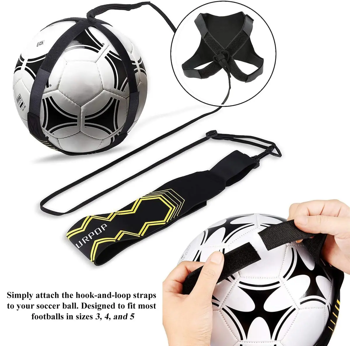 Surpop Adjustable Solo Soccer Trainer Belt for Kids and Adults | Solo Practice & Skill Development - view 4