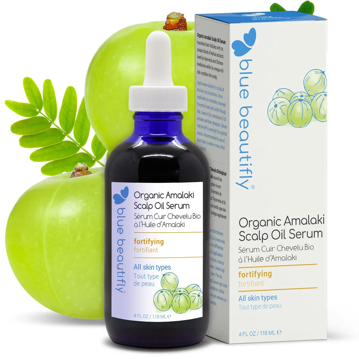 Blue Beautifly Organic Amla Oil for Scalp Serum 4 fl oz | Nourishes & Rejuvenates Hair & Skin - main product image