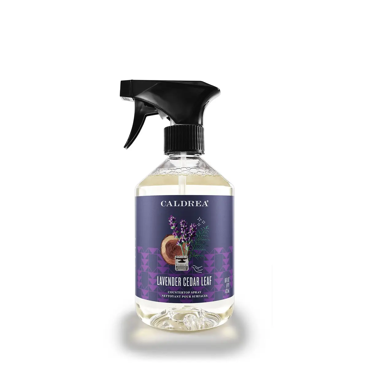 Caldrea Multi-surface CounterTop Spray Cleaner Lavender Cedar Leaf 473ml (16 Fl Oz) | Vegetable Protein Extract Odor Remover - main product image